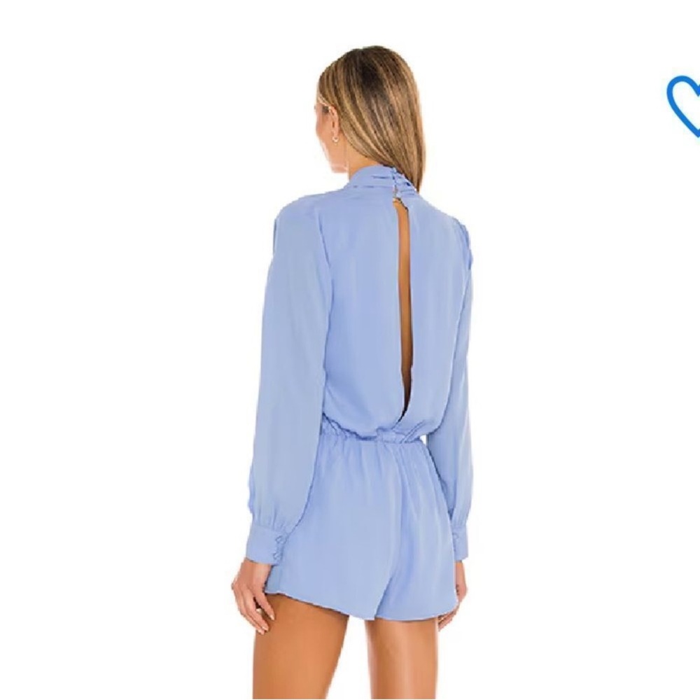 Superdown Light Blue Draped Blouse - image 2